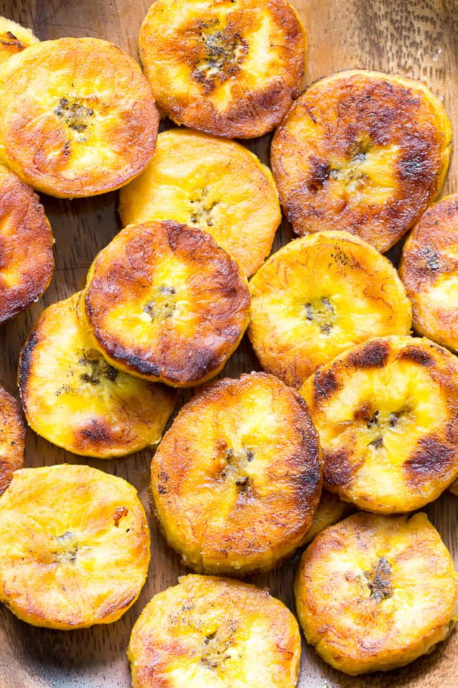 Easy and quick, delicious, satisfying, and healthy, these crispy, soft, sweet fried plantains will become your new go favorite!  Paleo and Whole30 friendly, sugar free, vegan, refined oil free, and loved by all!