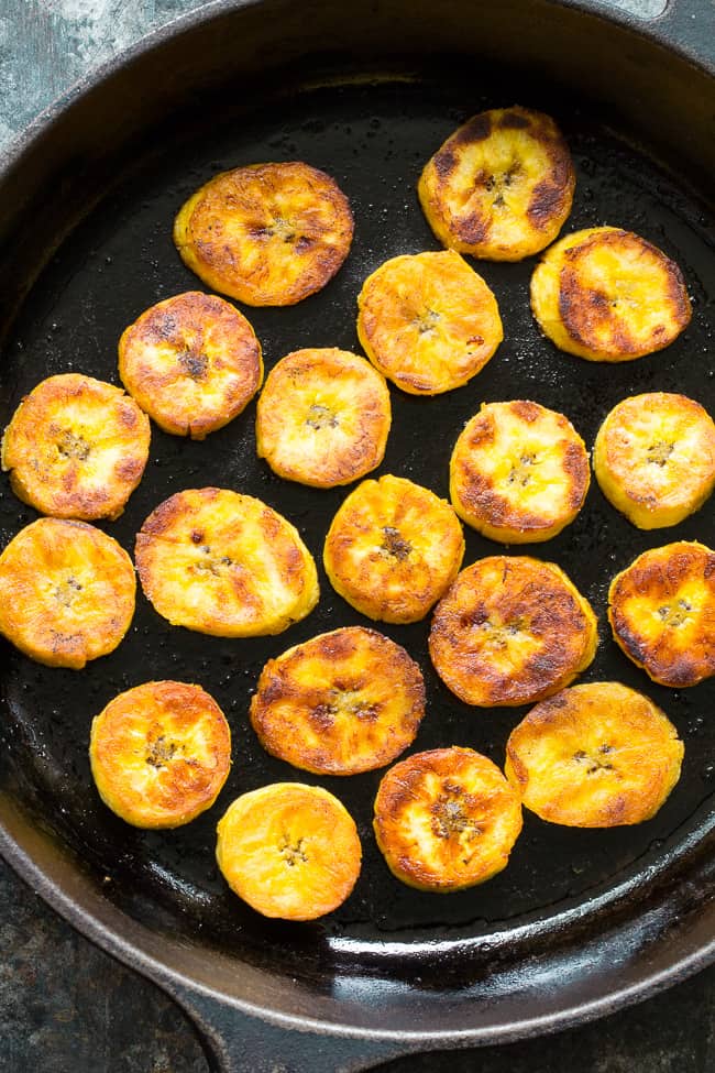 Easy and quick, delicious, satisfying, and healthy, these crispy, soft, sweet fried plantains will become your new go favorite!  Paleo and Whole30 friendly, sugar free, vegan, refined oil free, and loved by all!