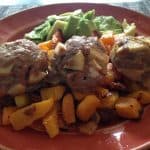 apple thyme turkey meatballs with bacon roasted butternut