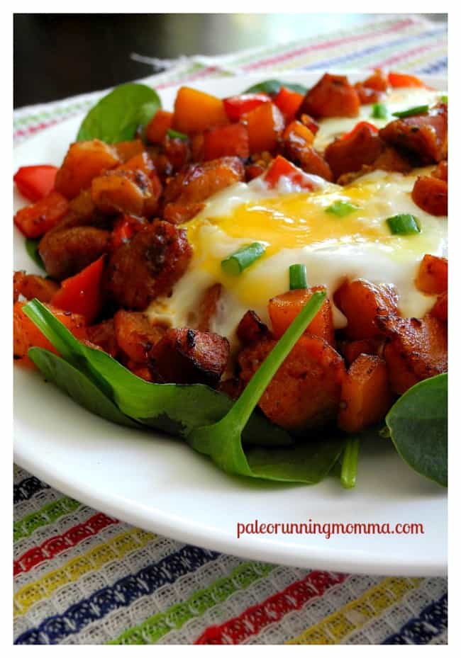 Spicy Paleo Andouille Sausage Breakfast Hash
