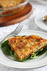 Chorizo Sausage Sweet Potato Frittata with Caramelized Onion - whole30 paleo