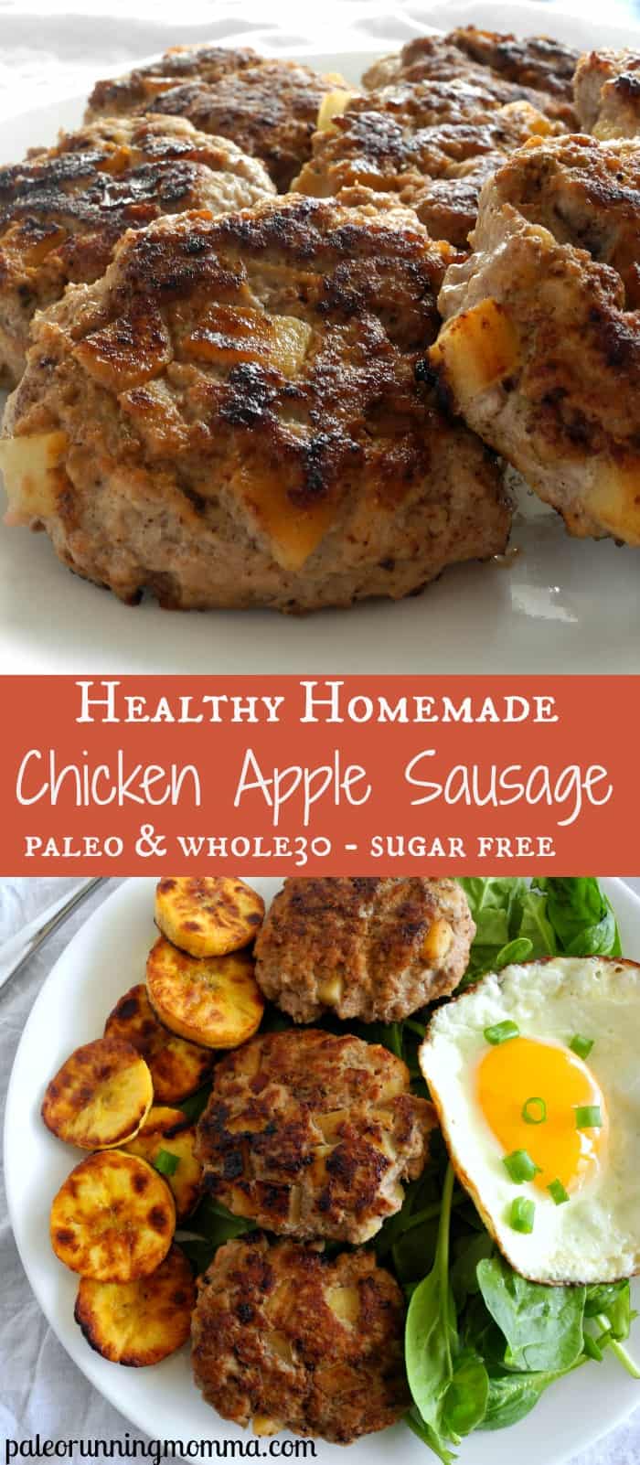 Healthy homemade chicken apple sausage #paleo #whole30 #sugarfree @paleorunmomma