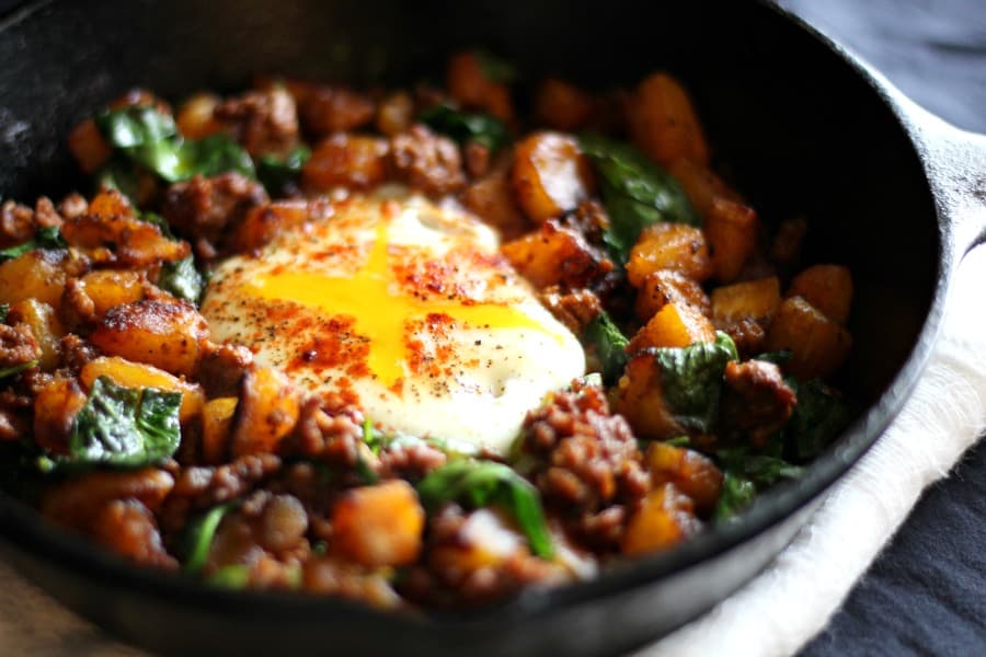 Spicy Sweet Plantain and Beef Hash