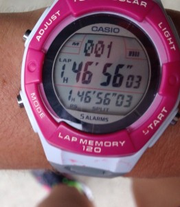 Dead garmin meant stopwatch for the race