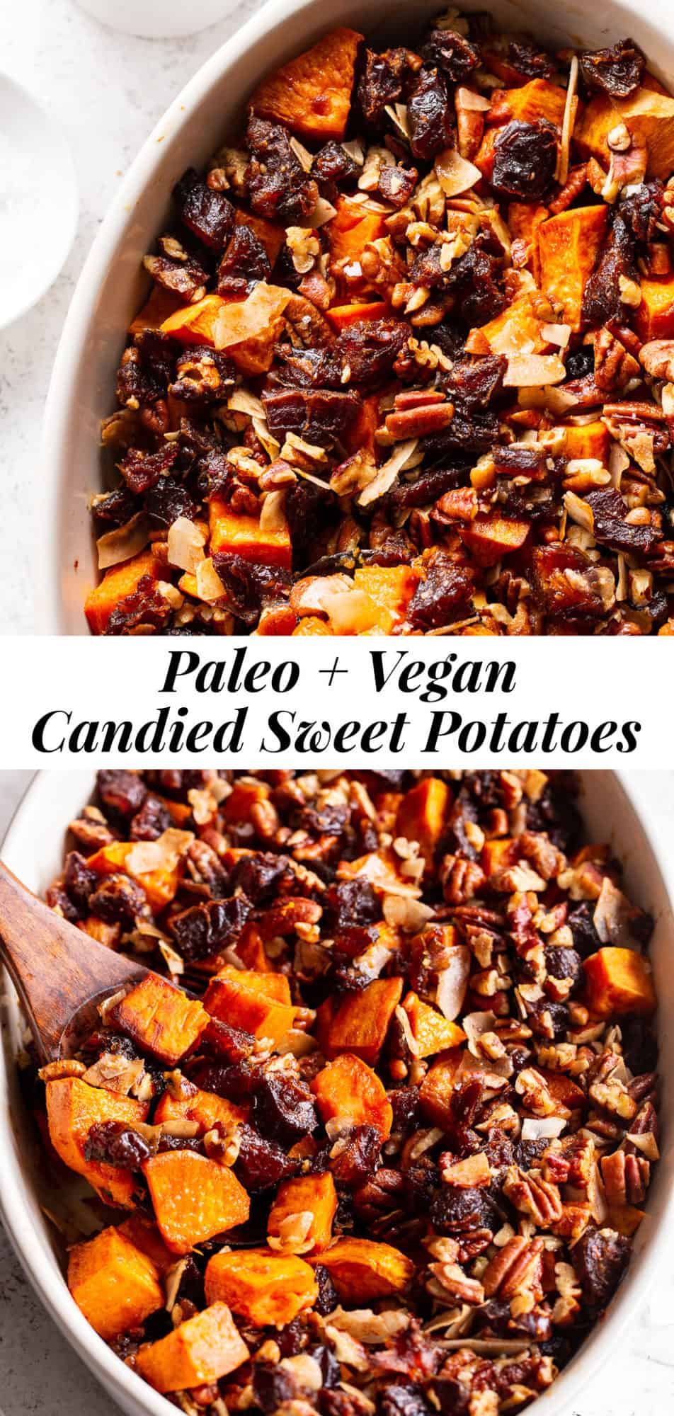 Paleo Candied Sweet Potatoes with Pecans & Dates {Vegan}