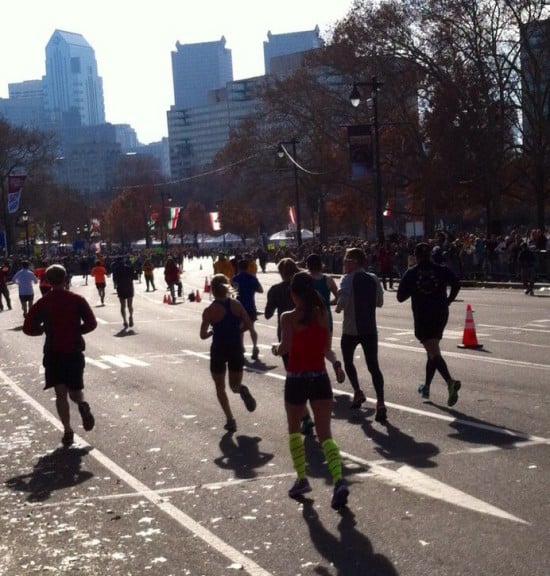 Running toward the finish
