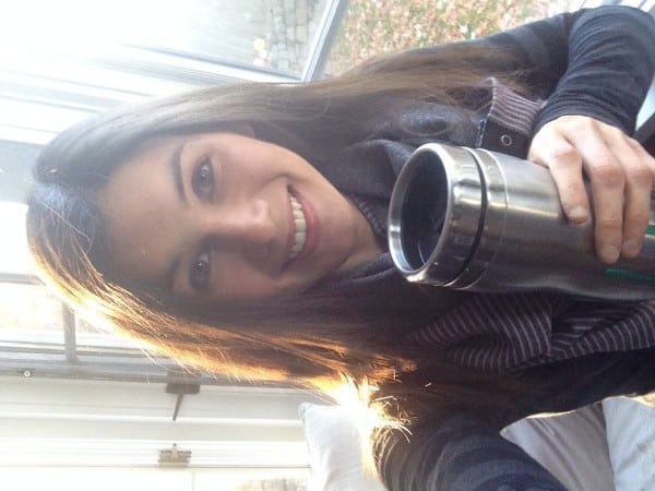 Token window-seat coffee selfie