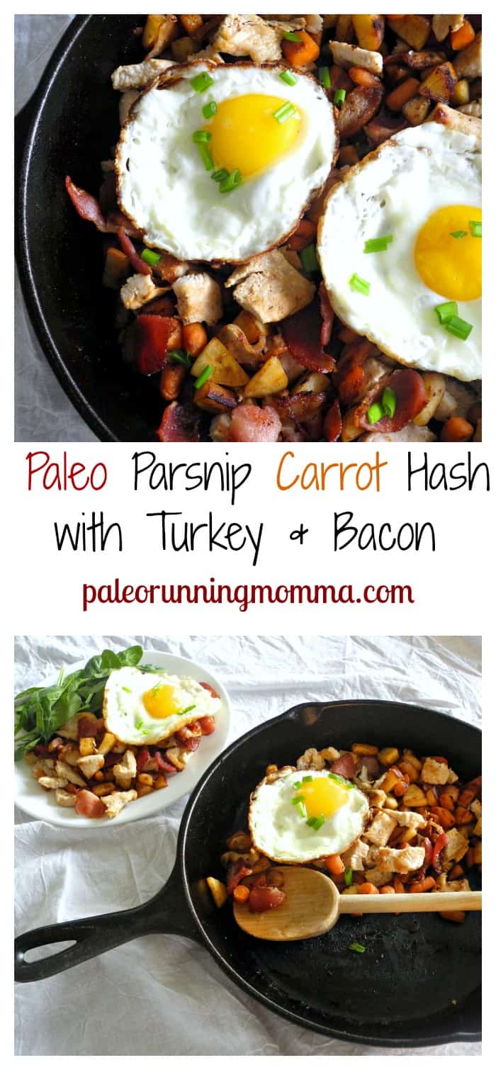 Turkey Parsnip and Carrot Hash with Bacon