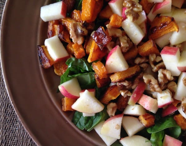 butternut squash apple walnut salad