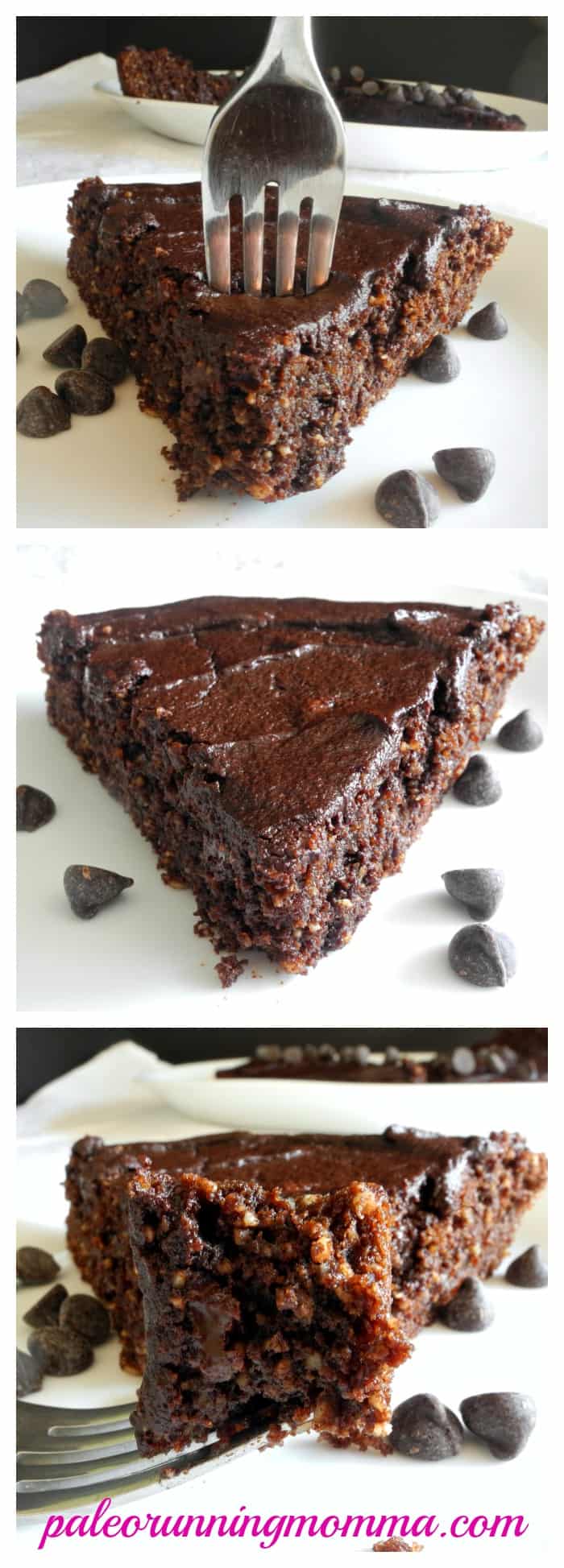 Gooey Fudge Brownie Pie #glutenfree #grainfree #paleo #dairyfree