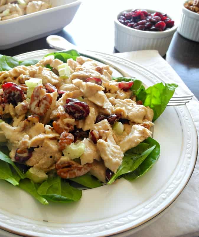 turkey cranberry salad - paleo whole30, leftover turkey