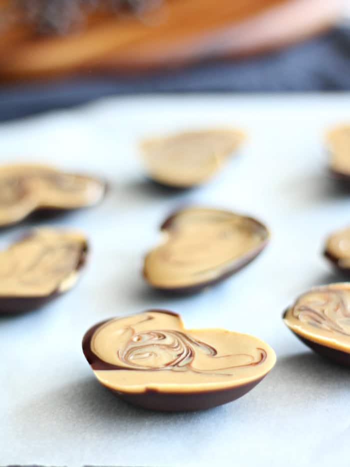 Cashew Butter Heart Candy Cups Paleo and vegan