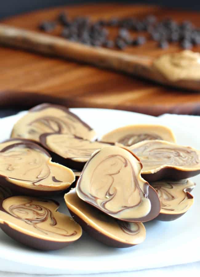 Cashew Chocolate swirled cups paleo and vegan