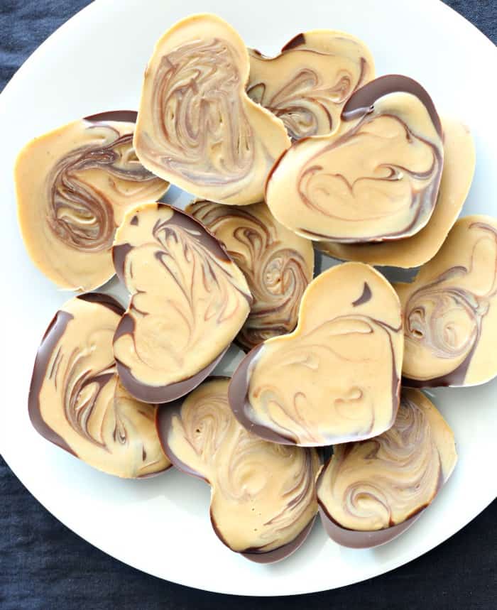 Chocolate Cashew Butter Heart Cups