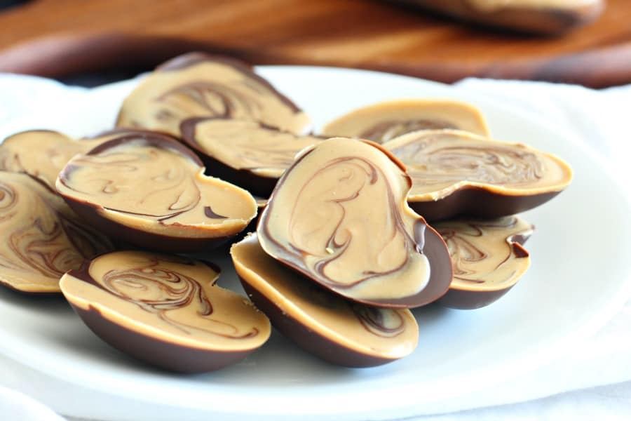 Chocolate Cashew Butter Swirled Candy Cups