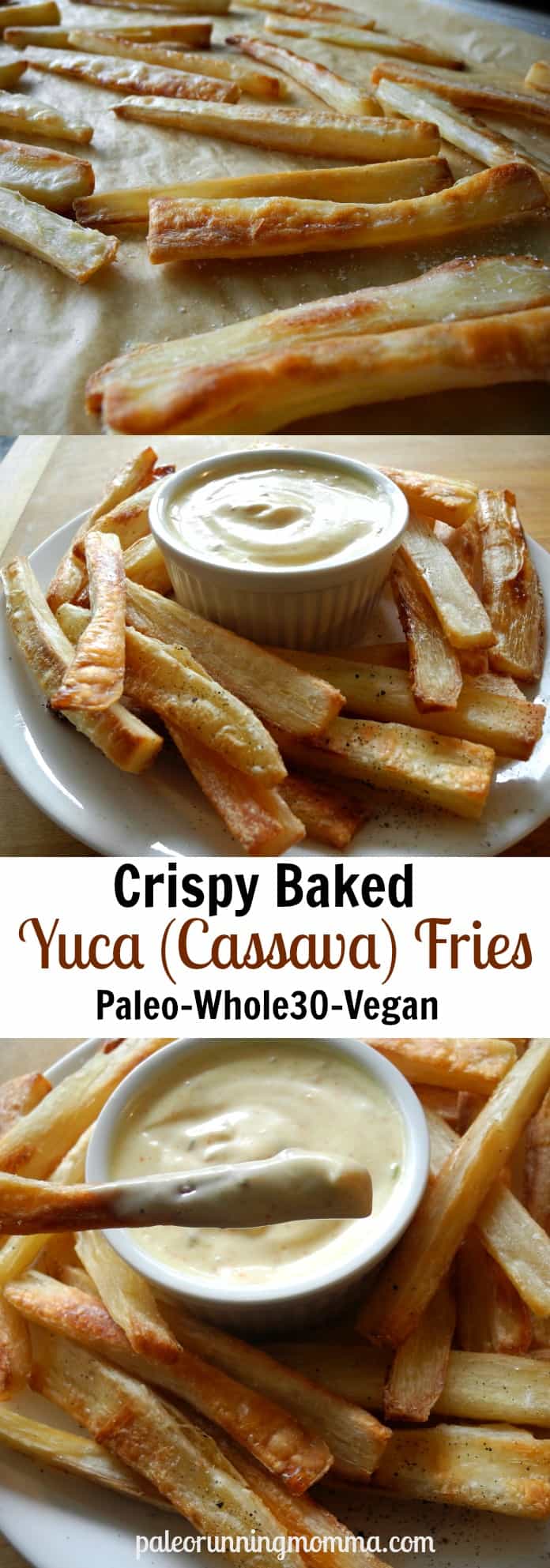 Crispy Baked Yuca Fries (Cassava Fries) #paleo #whole30 #vegan