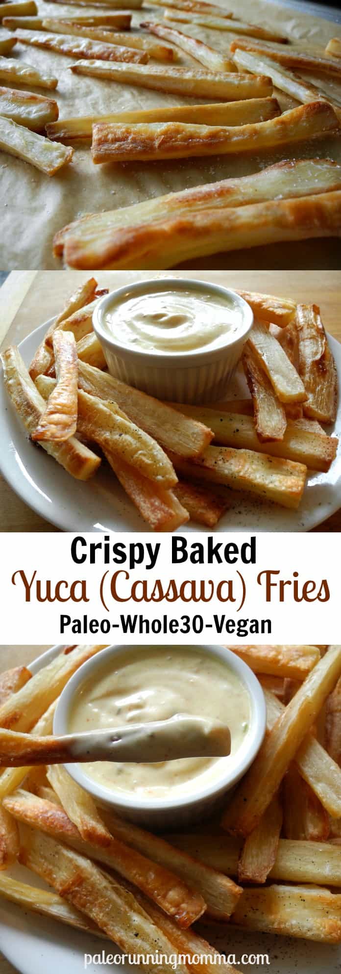 Crispy Baked Yuca Fries (Cassava Fries) #paleo #whole30 #vegan