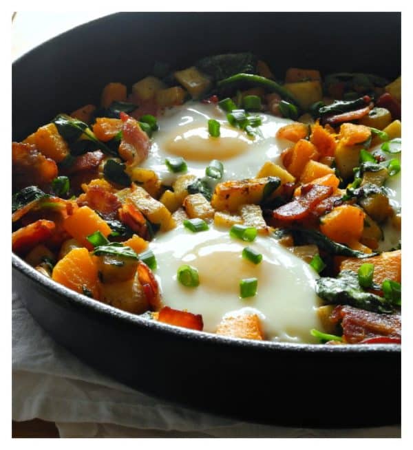 Paleo Sweet Potato Hash with Bacon and Butternut