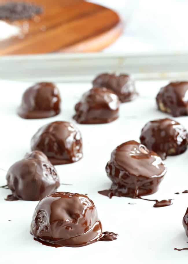 Chocolate covered coconut macaroons 4