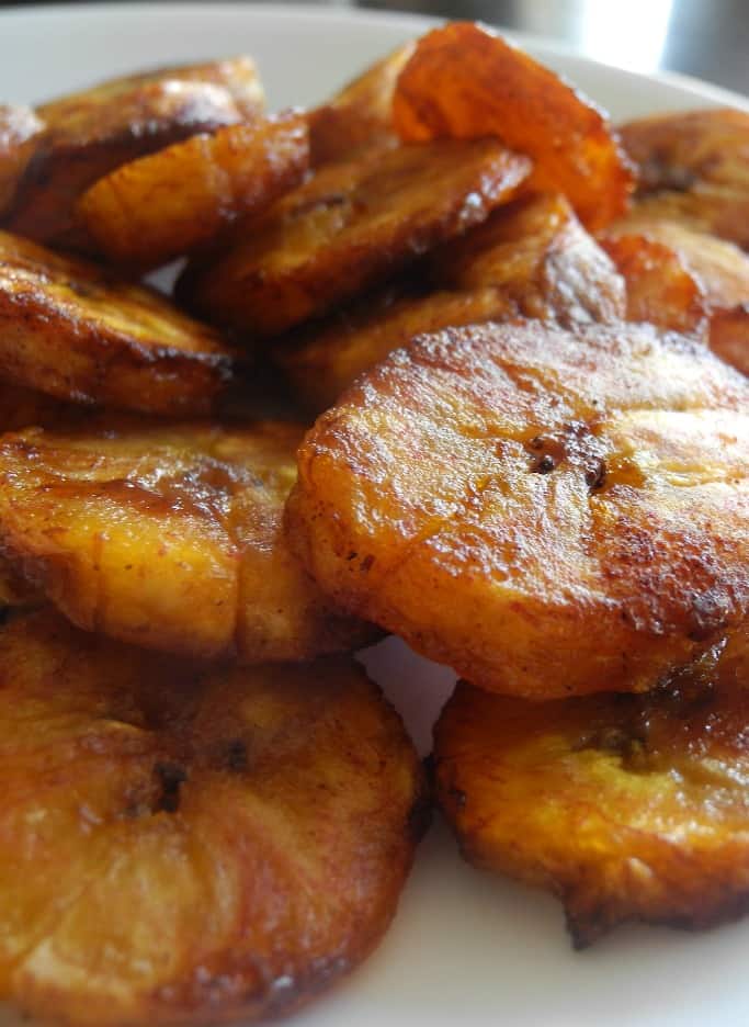 sweet caramel cinnamon baked plantains