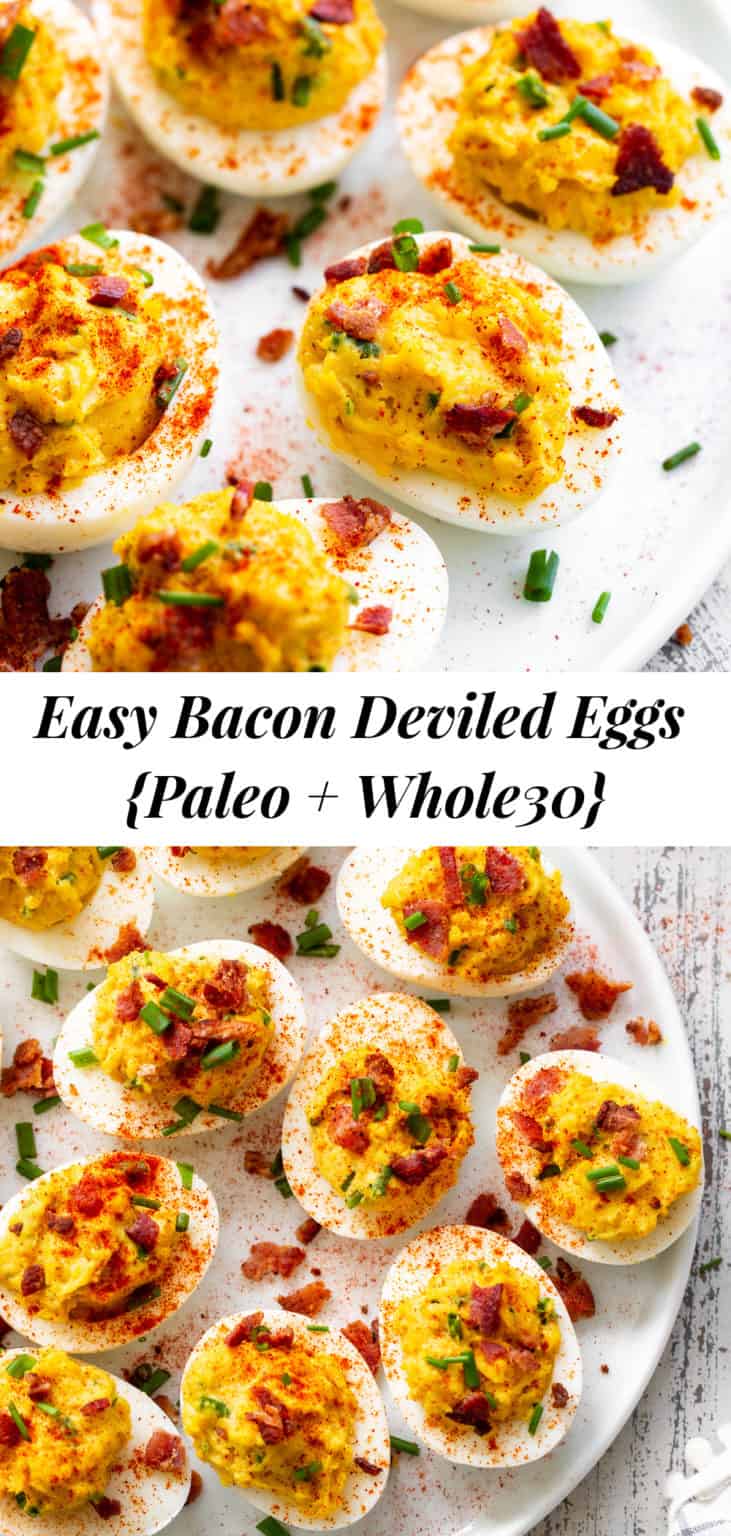 Bacon Deviled Eggs {Paleo, Whole30}