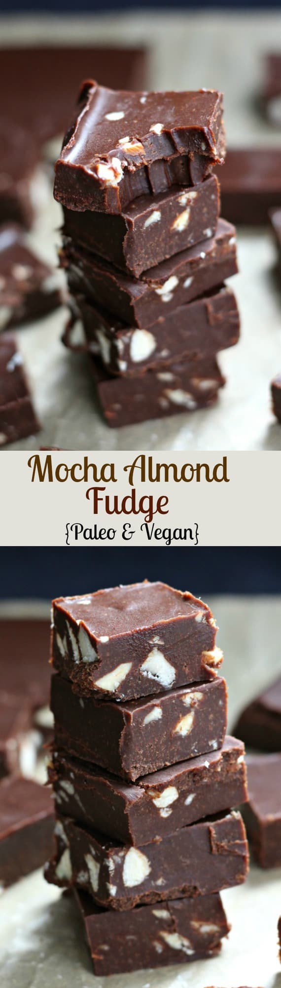 Mocha Almond Fudge - Paleo and vegan. Incredibly rich and delicious, healthy Paleo and Vegan Fudge!