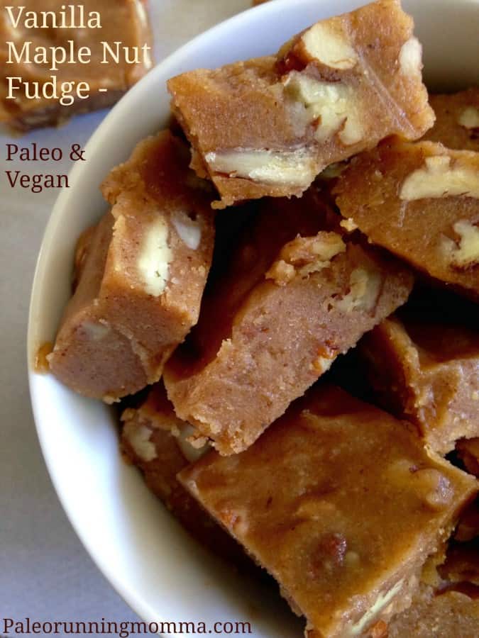 Vanilla Maple Nut Fudge - Paleo & Vegan