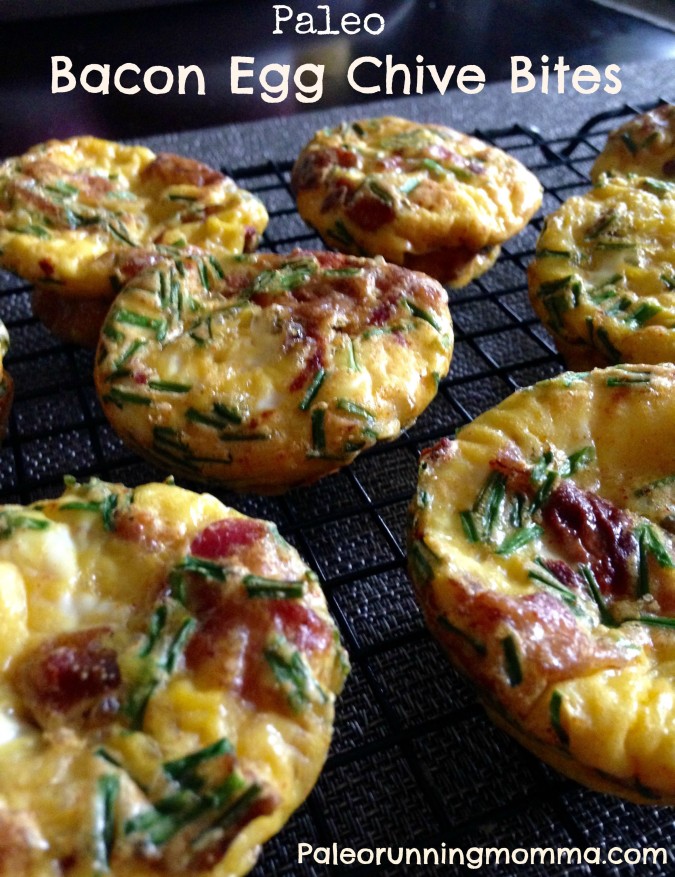 Bacon Egg Breakfast Bites with Chives {Paleo}