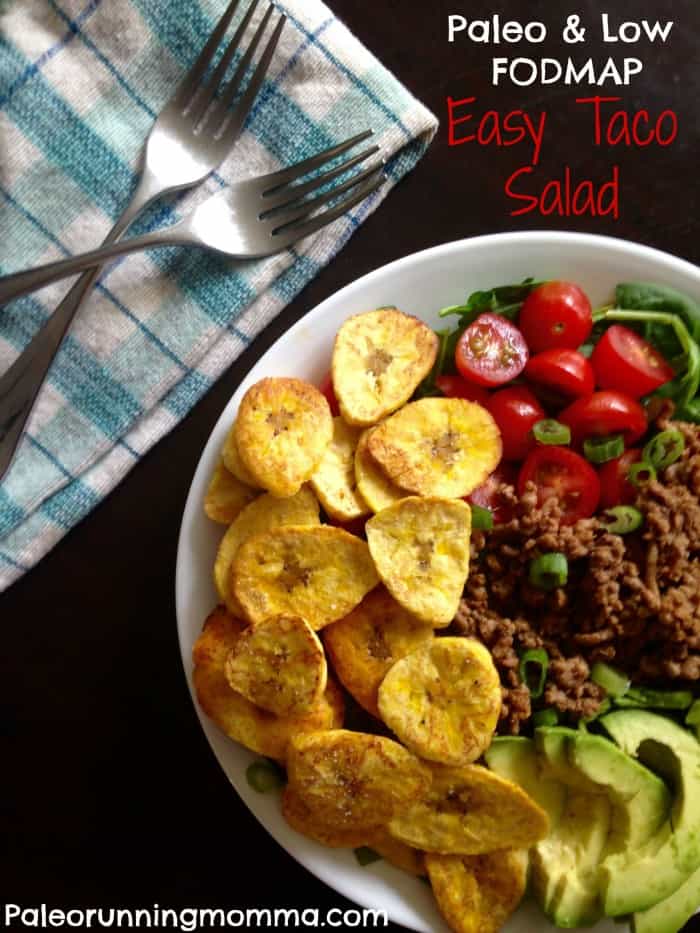 easy taco salad – paleo and low fodmap