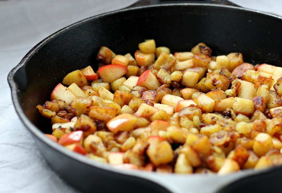 Caramelized Sweet potato and apple hash 2