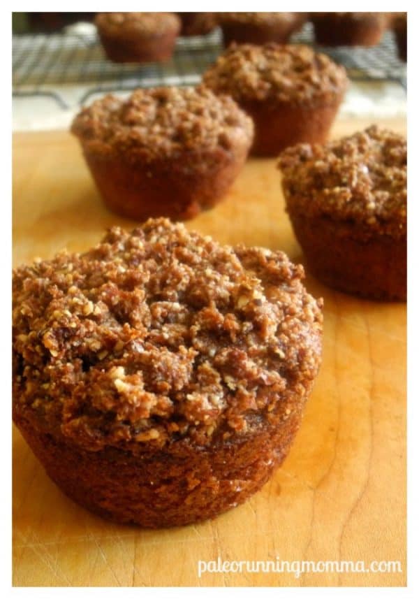 Banana Almond Coffee Cake Muffins {Paleo}