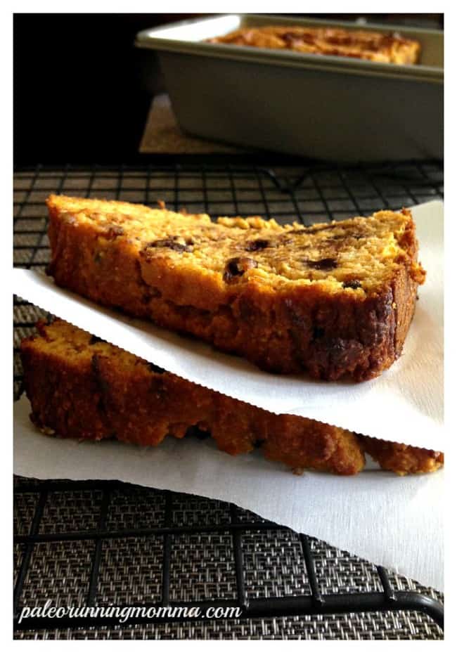 Pumpkin Chocolate Chip Breakfast Bread - Paleo @paleorunmomma