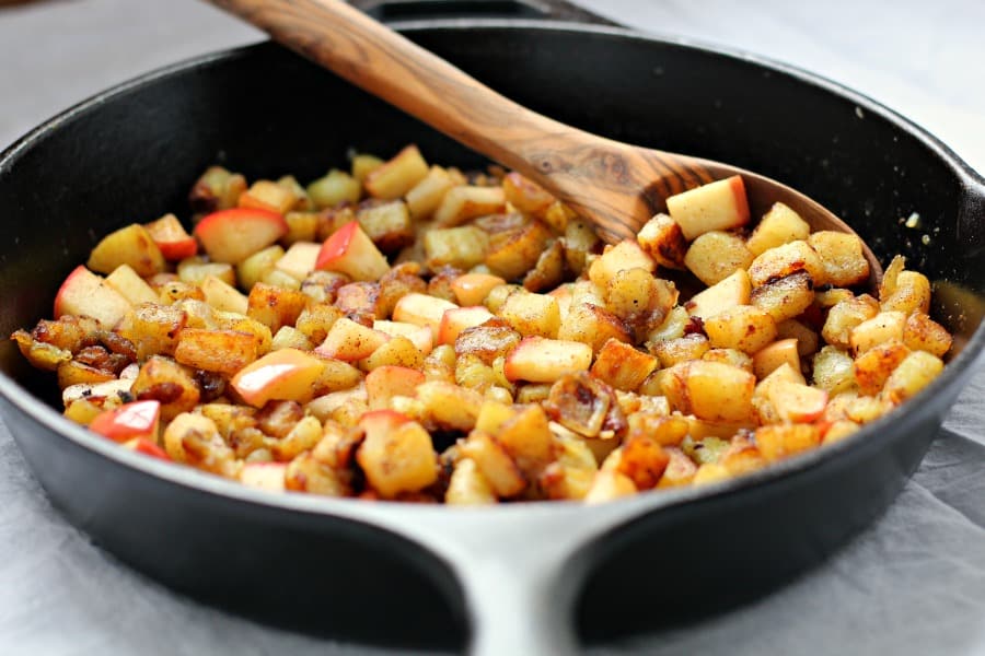 caramelized sweet potato apple hash browns 2