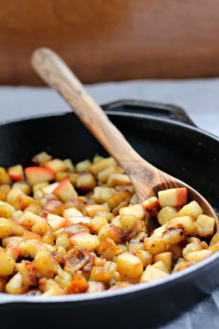 caramelized sweet potato hash browns apple