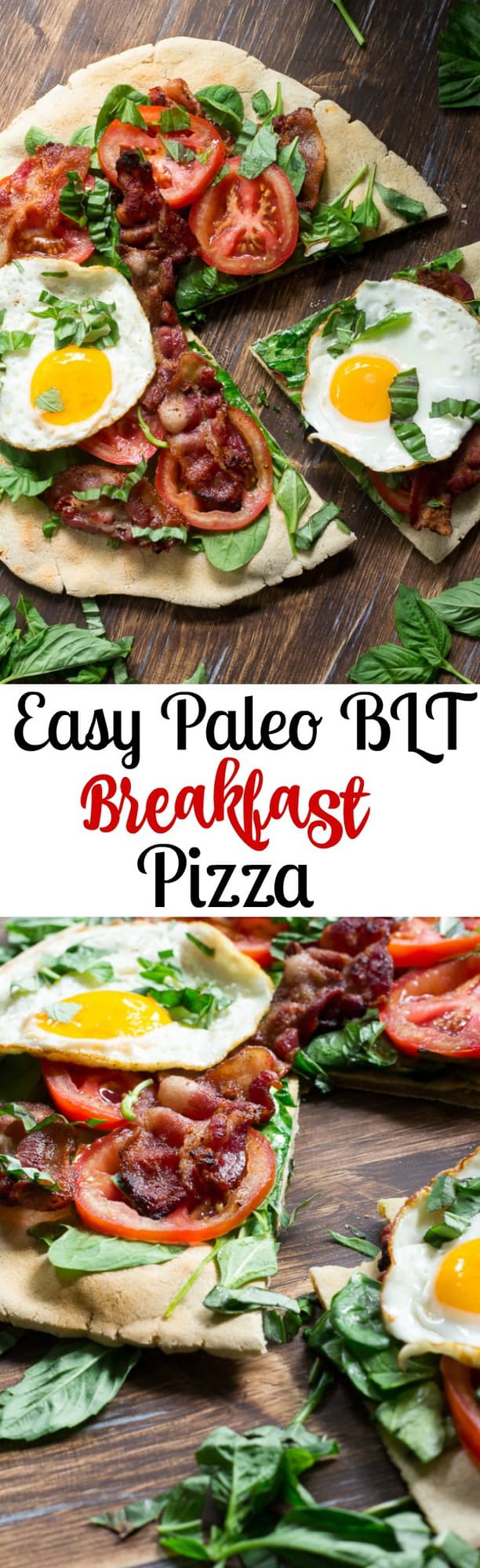 Easy Paleo BLT breakfast pizza