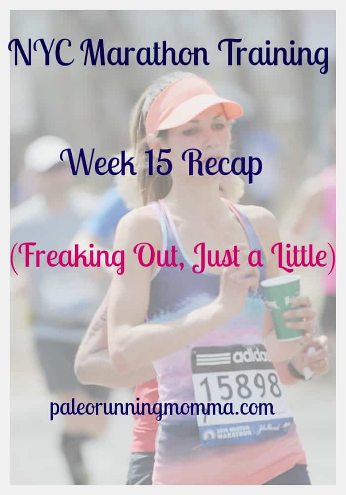 nyc marathon training week 15 recap