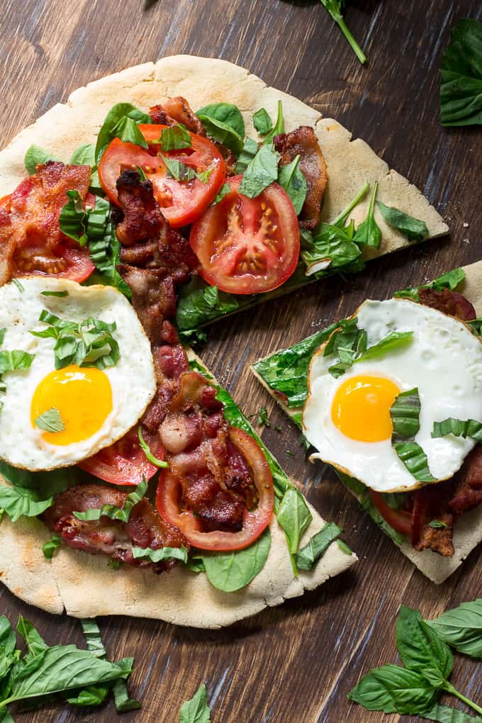 Easy Paleo BLT Breakfast Pizza with Cassava Flour