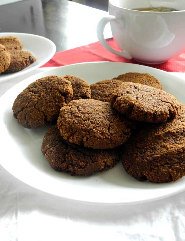 soft paleo ginger molasses cookies - paleo - grain free- dairy free