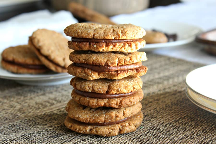 Chocolate Almond Butter Sandwich Cookies 2