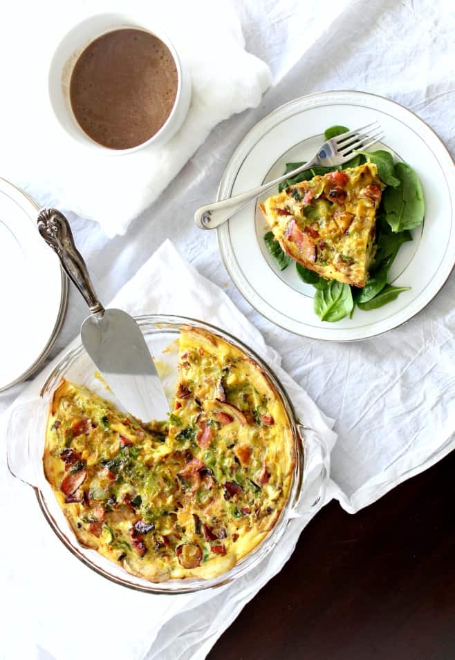 Sweet Potato Crusted Quiche with Coffee #paleo