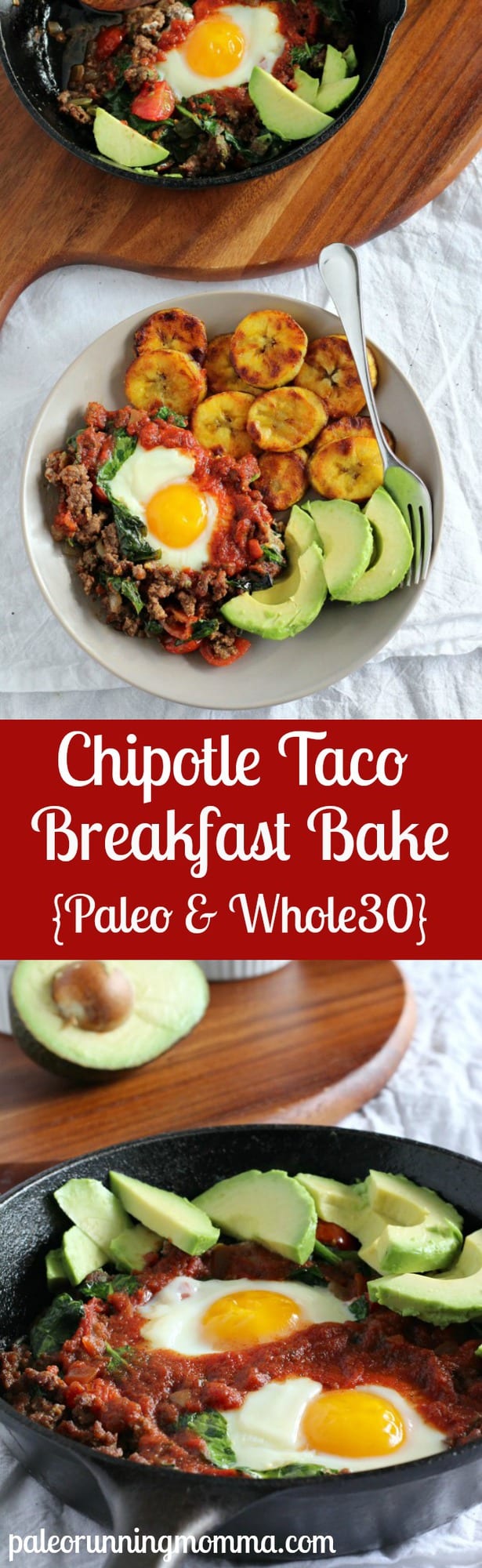 Chipotle Taco Breakfast Bake {Paleo & Whole30} #grainfree #paleo #dairyfree #glutenfree