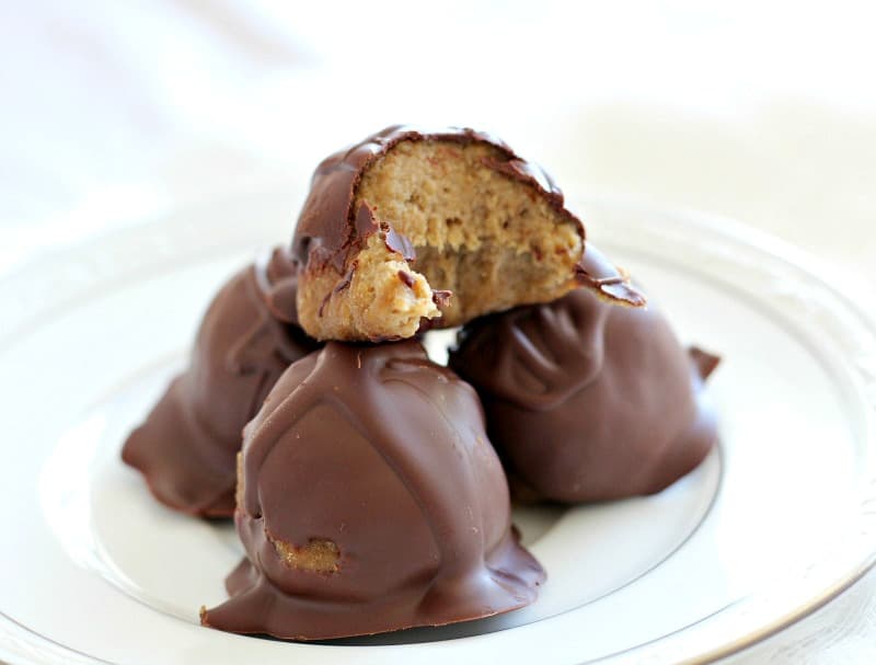 Chocolate Banana Sunflower Butter Truffles paleo vegan 11