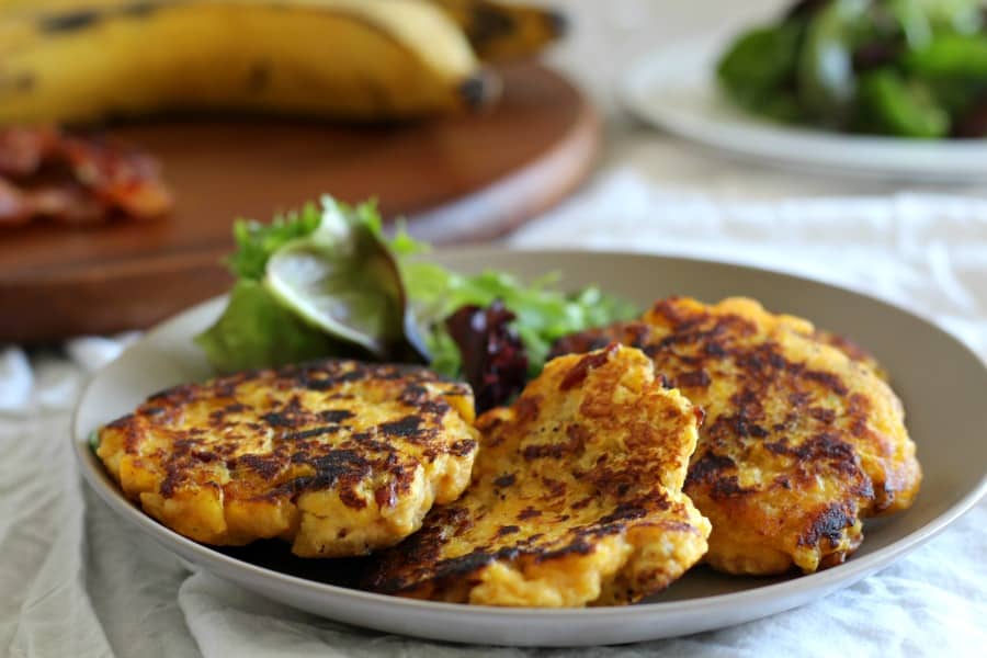 Plantain Bacon Fritters - paleo and whole30