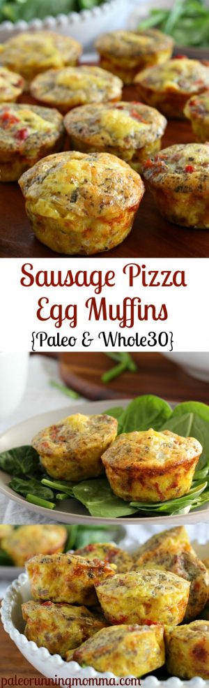 Sausage Pizza Egg Muffins {Paleo, Whole30, Low Carb}