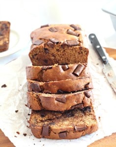 Chocolate Chunk Almond banana bread