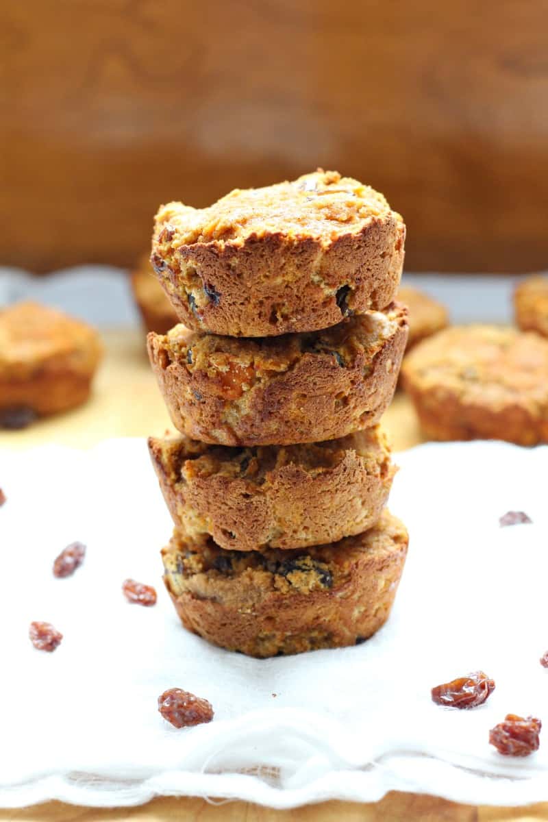 Coconut Flour Carrot Raisin Muffins {Paleo & Nut Free}