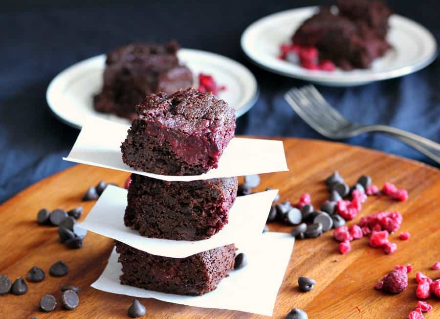 Dark Chocolate Raspberry Brownies 4