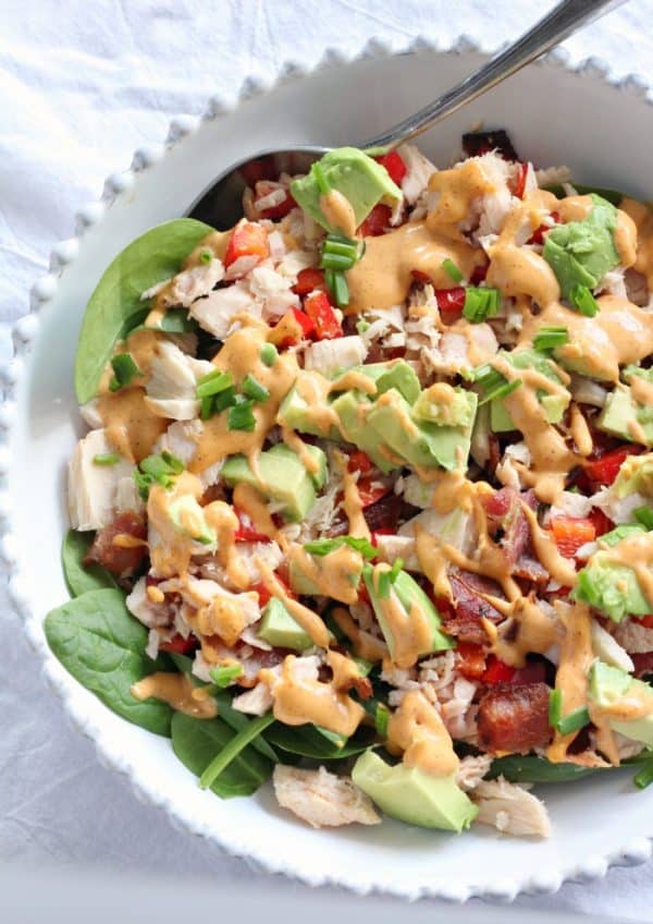 Paleo Tuna Salad with Avocado, Bacon and Chipotle Aioli