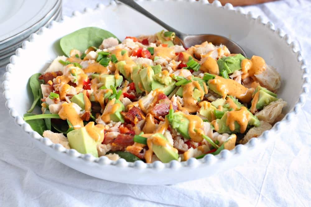 Tuna salad with chipotle aioli, avocado and bacon