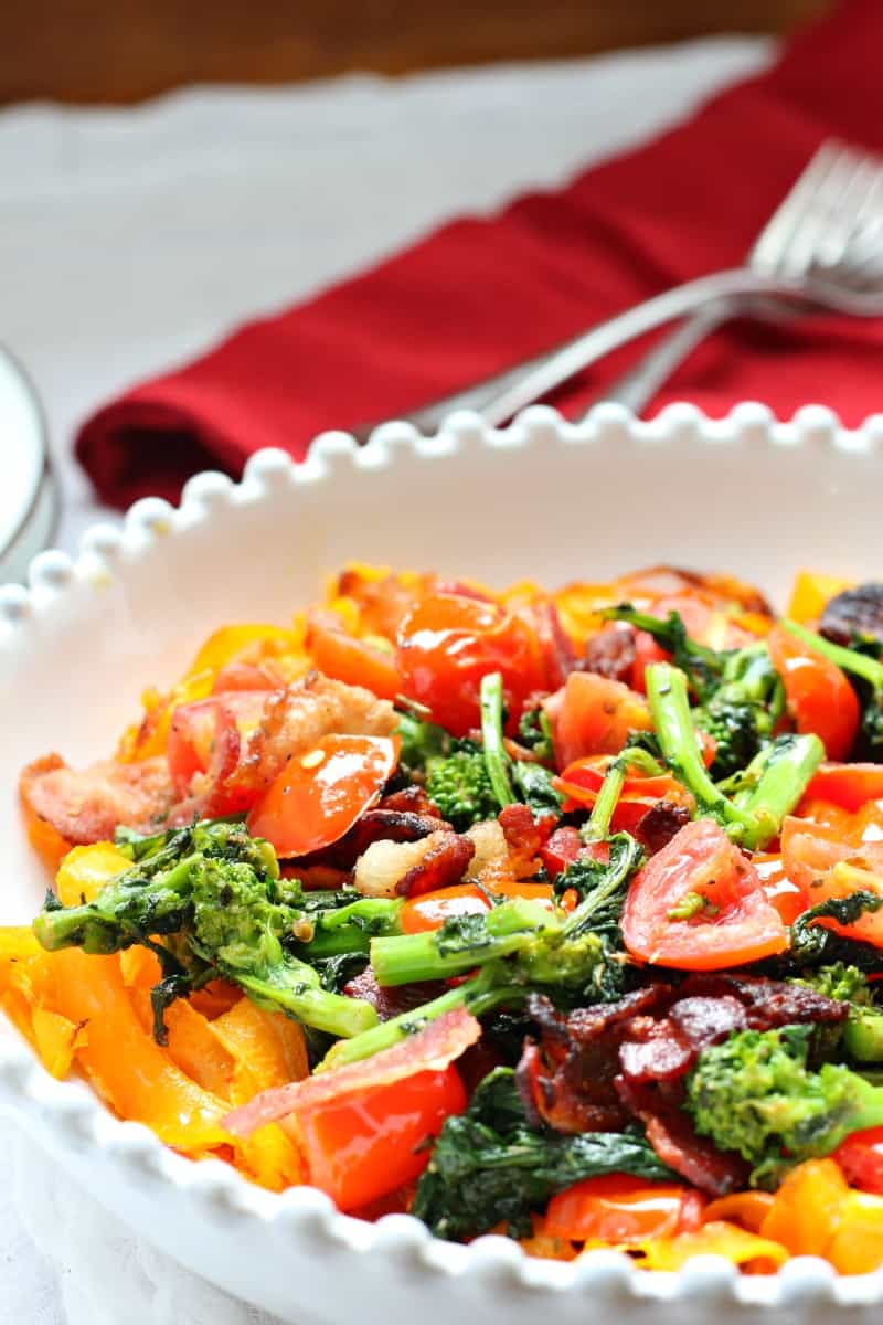 Butternut Squash Pasta with Bacon and Broccoli Rabe